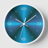 Atmosphère avec lumière bleue Design Horloge mural (Recto)