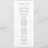 Atmosphère Programme de Mariage vertical maigre (Dos)