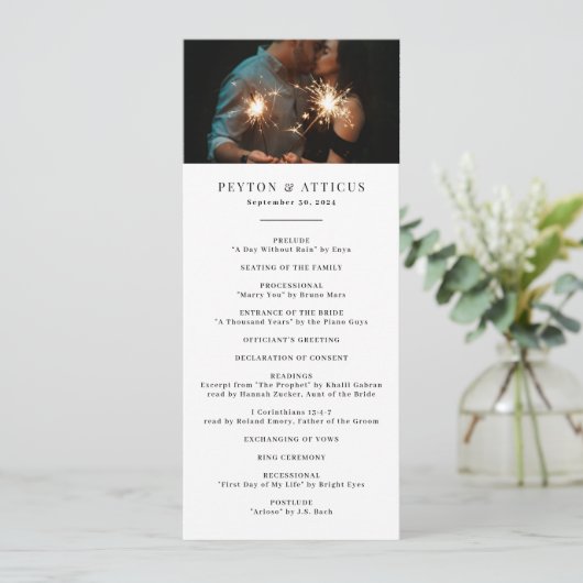 Atmosphère Programme de Mariage vertical maigre (Debout devant)