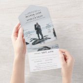 Atmosphère tout en un Faire-part de mariage avec R (Déchirure)