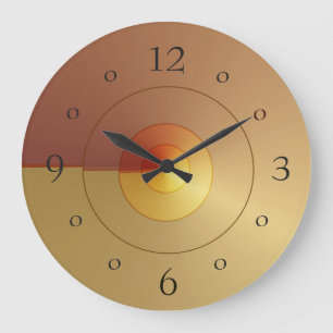 Atmospheric in Gold en Tan > Simplistic Clocks Grote Klok