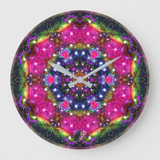 Atmospheric Stellar Kaleid Grote Klok (Voorkant)