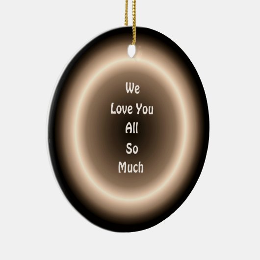 Atmospheric Tan/Cream Circle Kerstversiering Keramisch Ornament (Rechts)