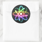 Atom brillant coloré - autocollant moderne (Sac)