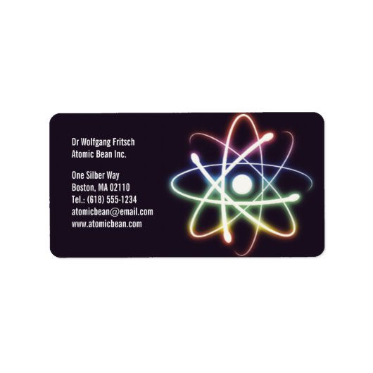 Atom - Étiquette scientifique (Devant)