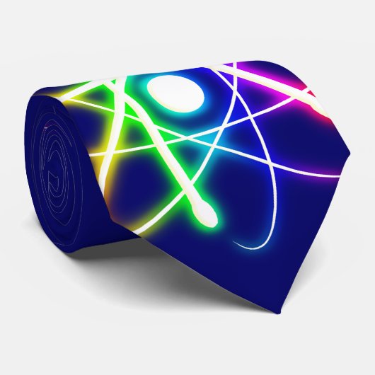 Atom (gloed) | Deep Blue Stropdas (Opgerold)