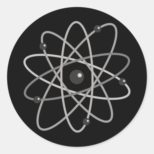 Atom Ronde Sticker (Voorkant)