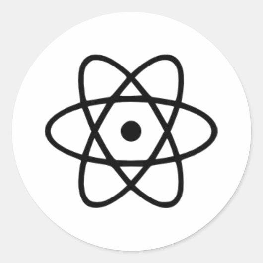 Atom Ronde Sticker (Voorkant)