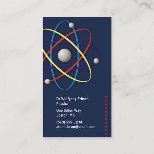 Atom - Scientist Visitekaartje (Voorkant)