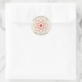 Atom Structuur Ronde Sticker (Tas)