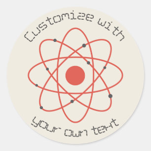 Atom Structuur Ronde Sticker