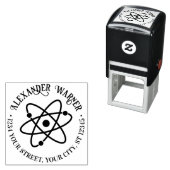 Atom Symbool #2 Naam Return Adres Zelfinktende Stempel (In situ)