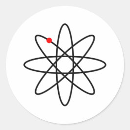 Atom symbool door zizudesign ronde sticker