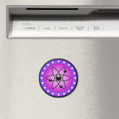 Atom Symbool op een roze achtergrond Magneet (Insitu (Vaatwasser))