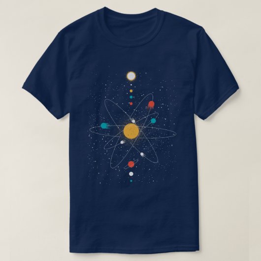 Atom Universe Minimalist door Tobe Fonseca T-shirt (Design voorkant)