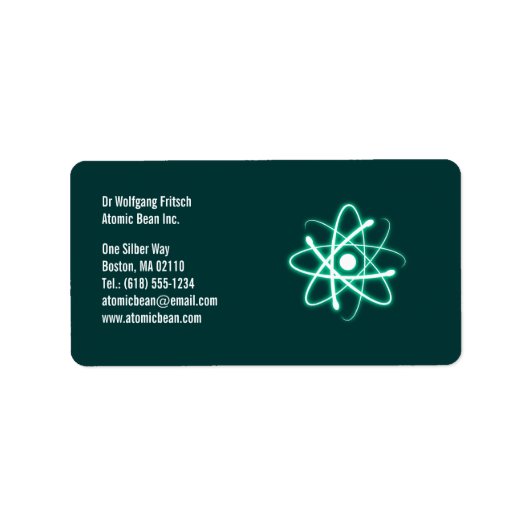 Atom - Wetenschappelijk Label (Voorkant)