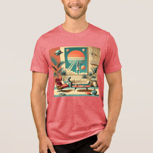 Atomaire Futuristische Florida Space Age Familie K Tri-Blend Shirt