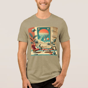 Atomaire Futuristische Florida Space Age Familie K Tri-Blend Shirt