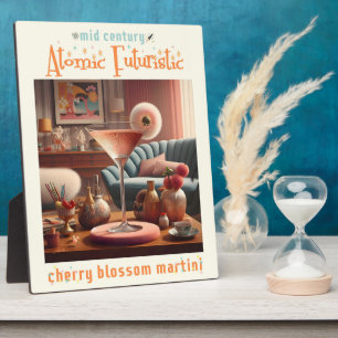 Atomaire Futuristische Kersenbloesem Martini Fotoplaat