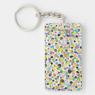 Atomaire gomballen acryl sleutelhanger