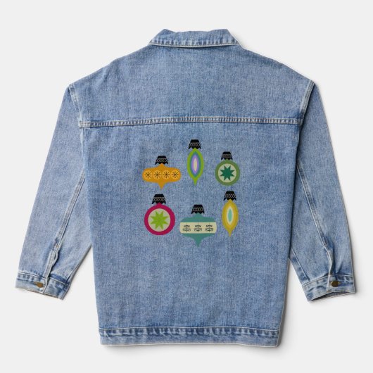 Atomaire Ornamenten Denim Jacket (Achterkant)