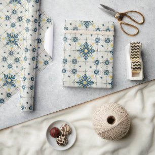 Atomaire stervormige explosie Retro Midden Jaren 5 Cadeaupapier