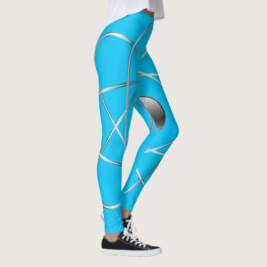 Atomaire turquoise Leggings (Rechts)