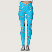 Atomaire turquoise Leggings (Voorkant)