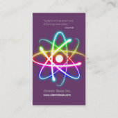 Atome - carte de visite de scientifique (Dos)