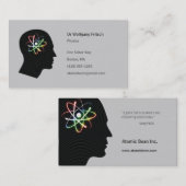 Atome - carte de visite de scientifique (Devant / Derrière)