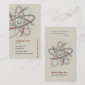 Atome - carte de visite de scientifique (Devant / Derrière)