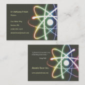 Atome - carte de visite de scientifique (Devant / Derrière)