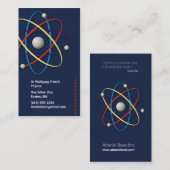 Atome - carte de visite de scientifique (Devant / Derrière)