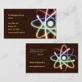 Atome - carte de visite de scientifique (Devant / Derrière)