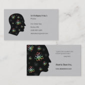 Atome - carte de visite de scientifique (Devant / Derrière)
