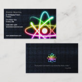 Atome rougeoyant coloré - carte de visite de (Devant / Derrière)