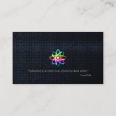 Atome rougeoyant coloré - carte de visite de (Dos)