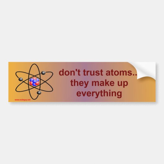 atomen bumpersticker (Voorkant)