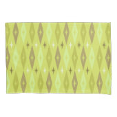 Atomic 1950's Diamonds Sterren Chartreuse Kussensloop (Voorkant)