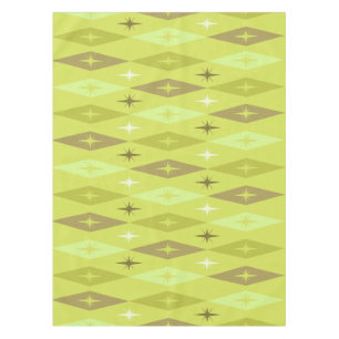 Atomic 1950's Diamonds Sterren Chartreuse Tafelkleed