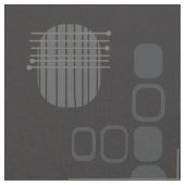 Atomic Abstract Barkcloth Black Stof (Close Up)