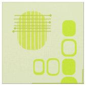 Atomic Abstract Barkcloth Chartreuse Stof (Close Up)