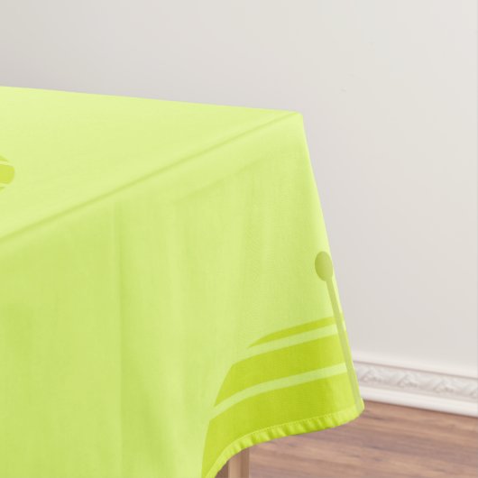 Atomic Abstract Barkcloth Chartreuse Tafelkleed (Voorbeeld)