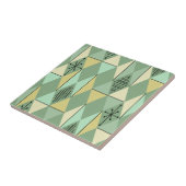 Atomic Age Art Diamonds Mint Green Yellow Tegeltje (Zijkant)