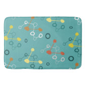 Atomic Age Pattern Turquoise Badmat (Voorkant)