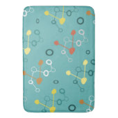 Atomic Age Pattern Turquoise Badmat (Voorkant Verticaal)