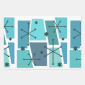 Atomic Age Pop Art Turquoise Inpakpapier Vel (Voorkant)