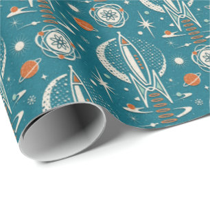 Atomic Age Space Exploration ©studioxtine Cadeaupapier
