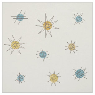 Atomic Age Sputnik Starburst Planten Stof