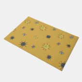 Atomic Age Starburst Planets Ochre Grey Deurmat (Schuin)